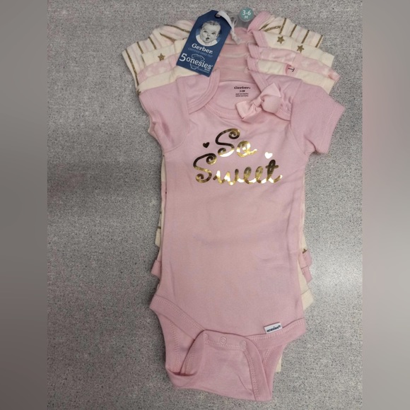 NWT| 5-Pack Baby Girl Onesies Set - Picture 4 of 4